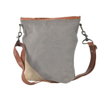 Leather & Canvas Plain Messinger Bag/Purse by Clea Ray