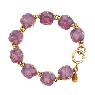 Catherine Popesco Large Stone Crystal Bracelet - Lavender & Silver
