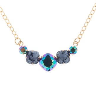 Lisa Marie Jewelry 5 Stone Crystal Necklace - Scarabaeus Green