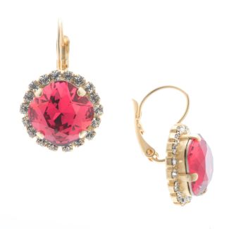 Lisa Marie Swarovski Crystal Rhinestone Earrings - Scarlet