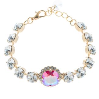 Lisa Marie Jewelry Swarovski Crystal Tennis Bracelet with Center Stone