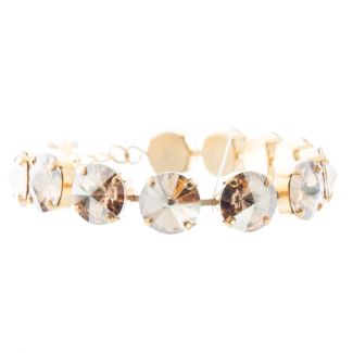 YPMCO 12mm Rivoli Champagne Swarovski Crystal Bracelet