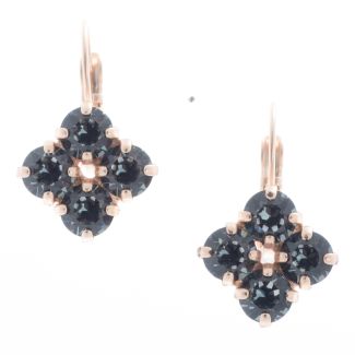 YPMCO Diamond Shape Quad Crystal Drop Earrings - Assorted Colors